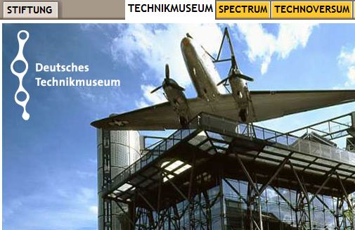 zur Website des Technikmuseums Screenshot