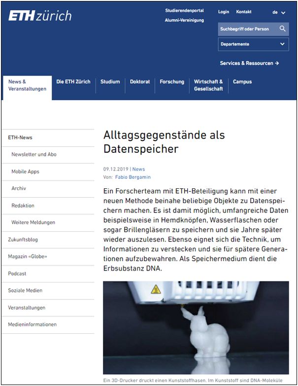 zum Beitrag auf der ETH-Website Screenshot