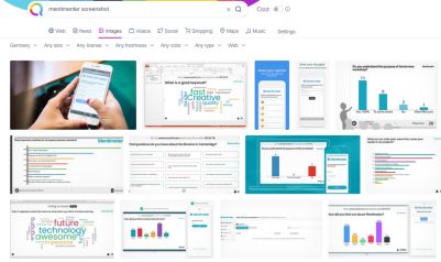 Beispiele für Mentimeter-Ergebnisse / Klick zum Suchergebnis bei Qwant Screenshot