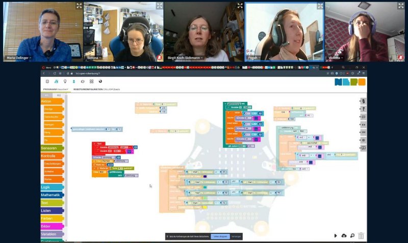 Wir denken nach... wo ist der Fehler... warum läuft denn das jetzt nicht? Screenshot Programmcode und Tn-Runde
