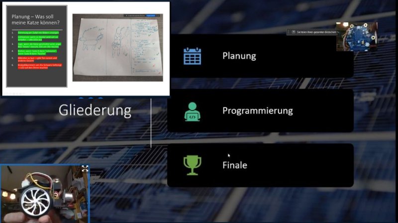Aufbau der Abschlusspräsentation und ein paar Materialien dafür Screenshot