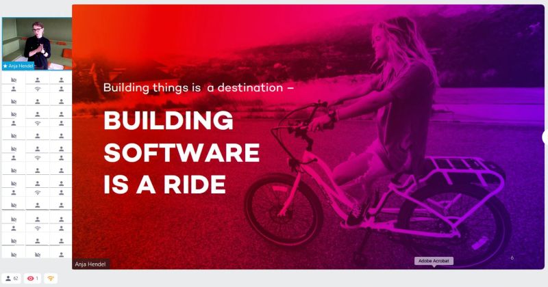 Building things is a destination - building software is a ride