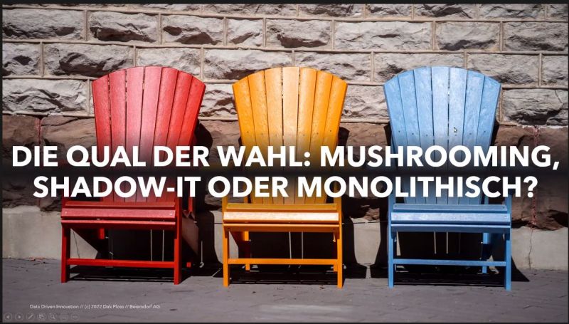Tja, was tun? Mushrooms, Shadow-IT, Monolithisch?