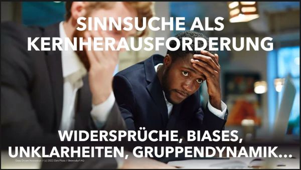 Folie Widersprüche, Biases, Unklarheiten, Gruppendynamik