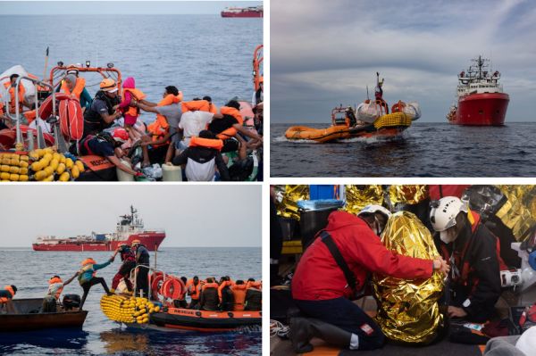 Bilder von Rettungsaktionen auf hoher See