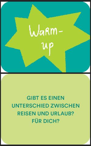 Abschnittskarte und einzelne Karte: Gibt es einen Unterschied zwischen Reisen und Urlaub? Für Dich?